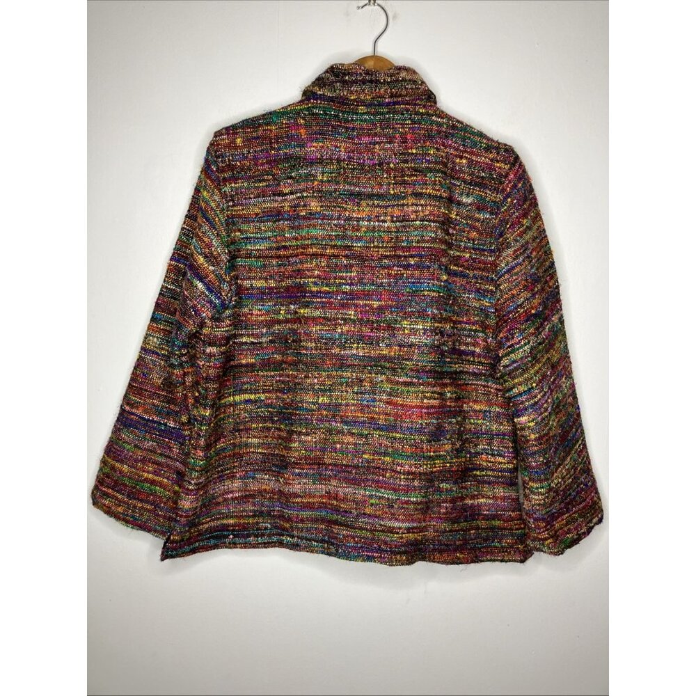 The Territory Ahead Women’s Large Coat Blazer Tapestry Silk Boho Artsy Lagenlook - Picture 9 of 10